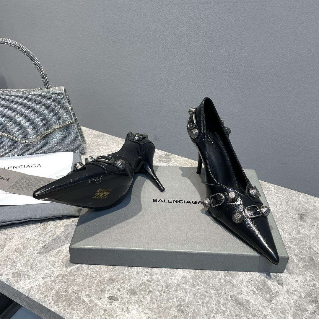 Balenciaga Cagole 90mm Pump In Black - DopestKickz