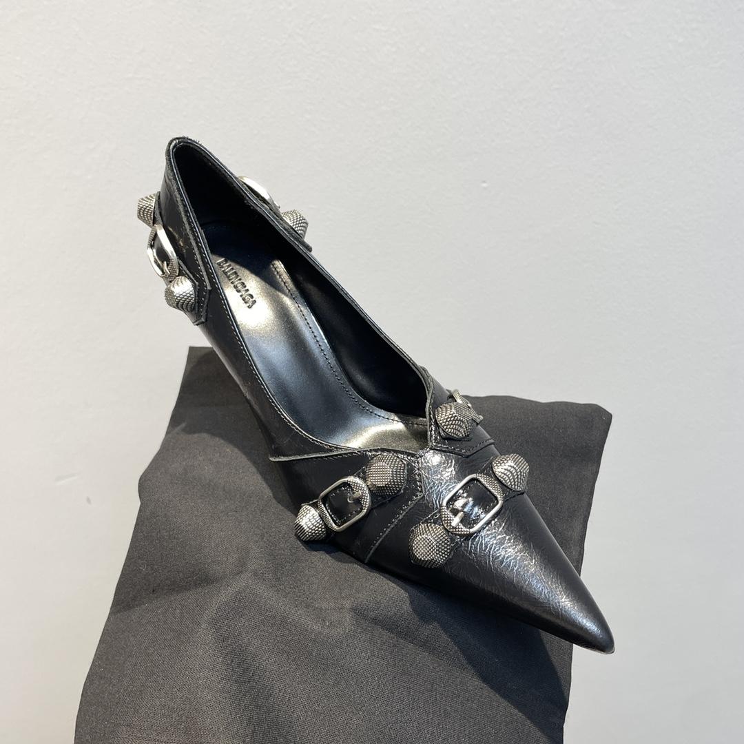 Balenciaga Cagole 90mm Pump In Black - DopestKickz