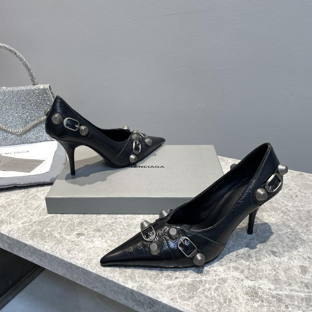 Balenciaga Cagole 90mm Pump In Black - DopestKickz