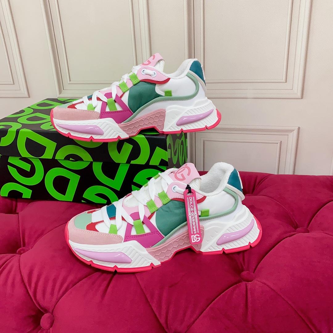 Dolce & Gabbana Mixed-Material Airmaster Sneakers - DopestKickz