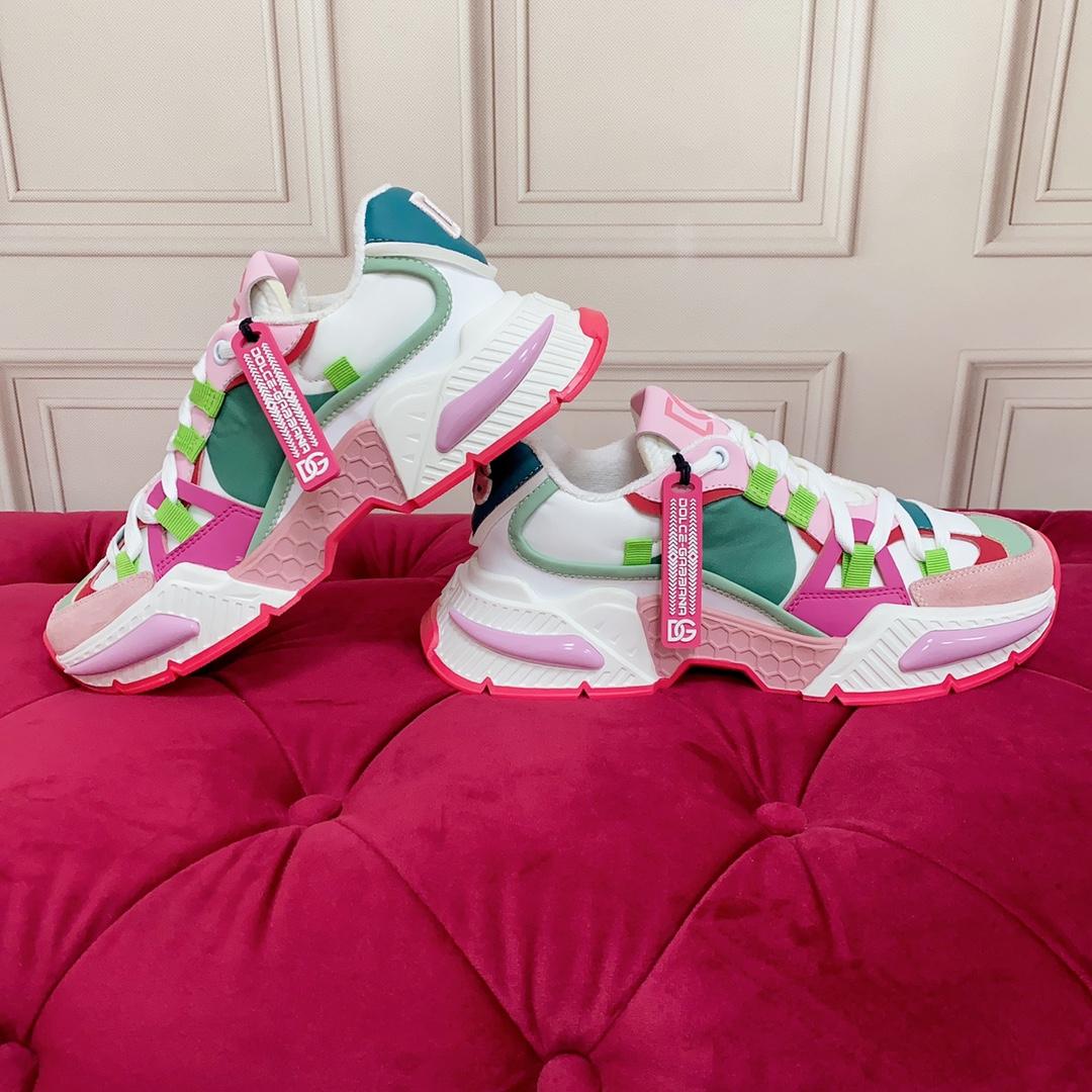 Dolce & Gabbana Mixed-Material Airmaster Sneakers - DopestKickz