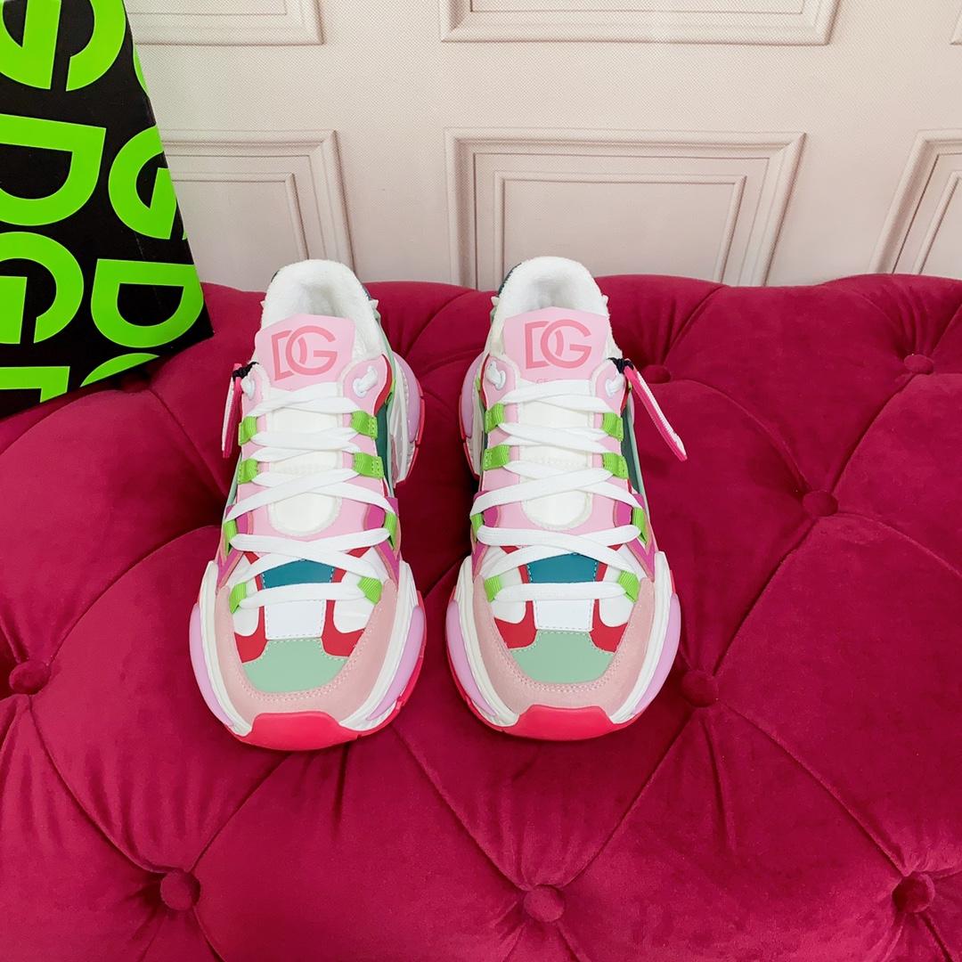 Dolce & Gabbana Mixed-Material Airmaster Sneakers - DopestKickz