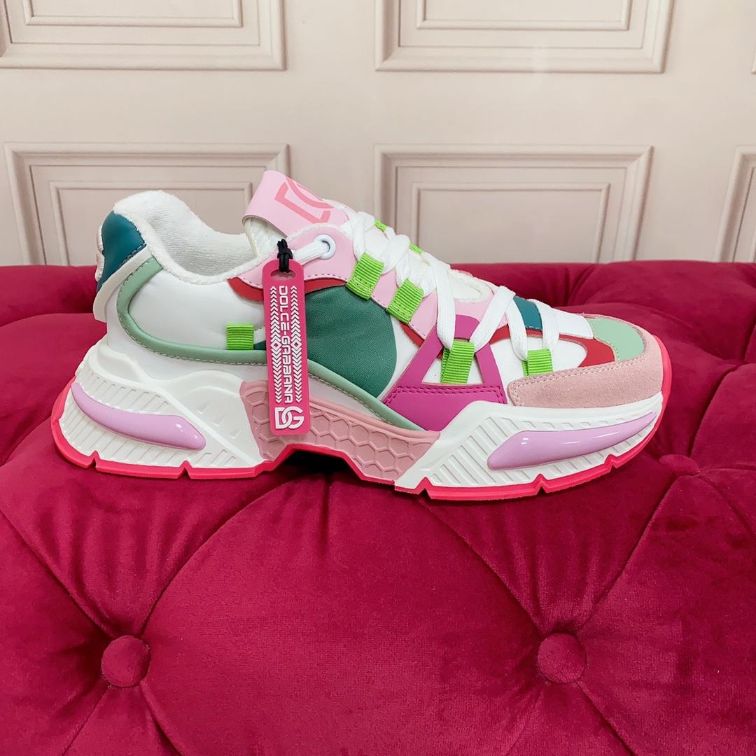 Dolce & Gabbana Mixed-Material Airmaster Sneakers - DopestKickz