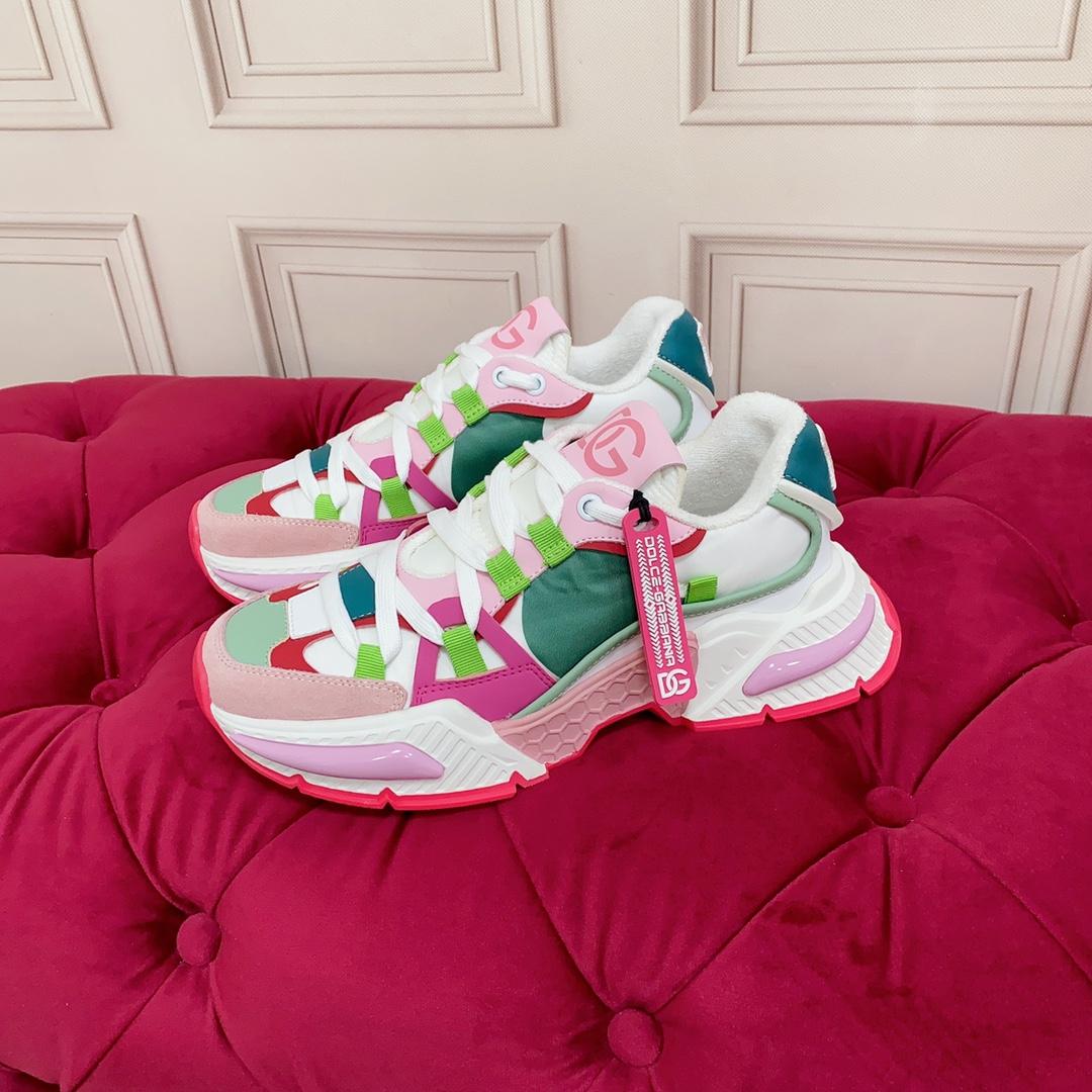 Dolce & Gabbana Mixed-Material Airmaster Sneakers - DopestKickz