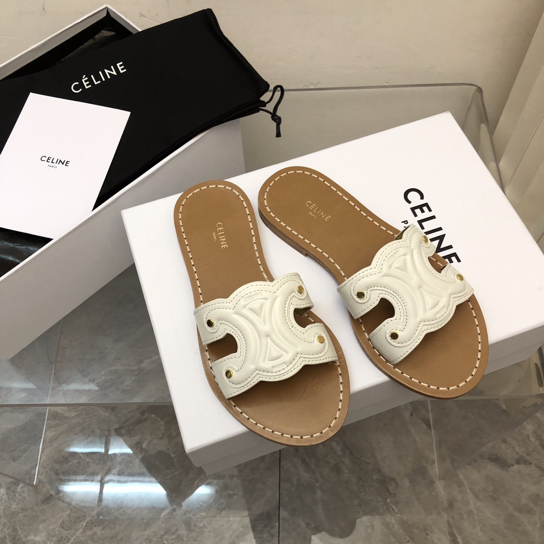Celine Triomphe Mule In Calfskin - DopestKickz
