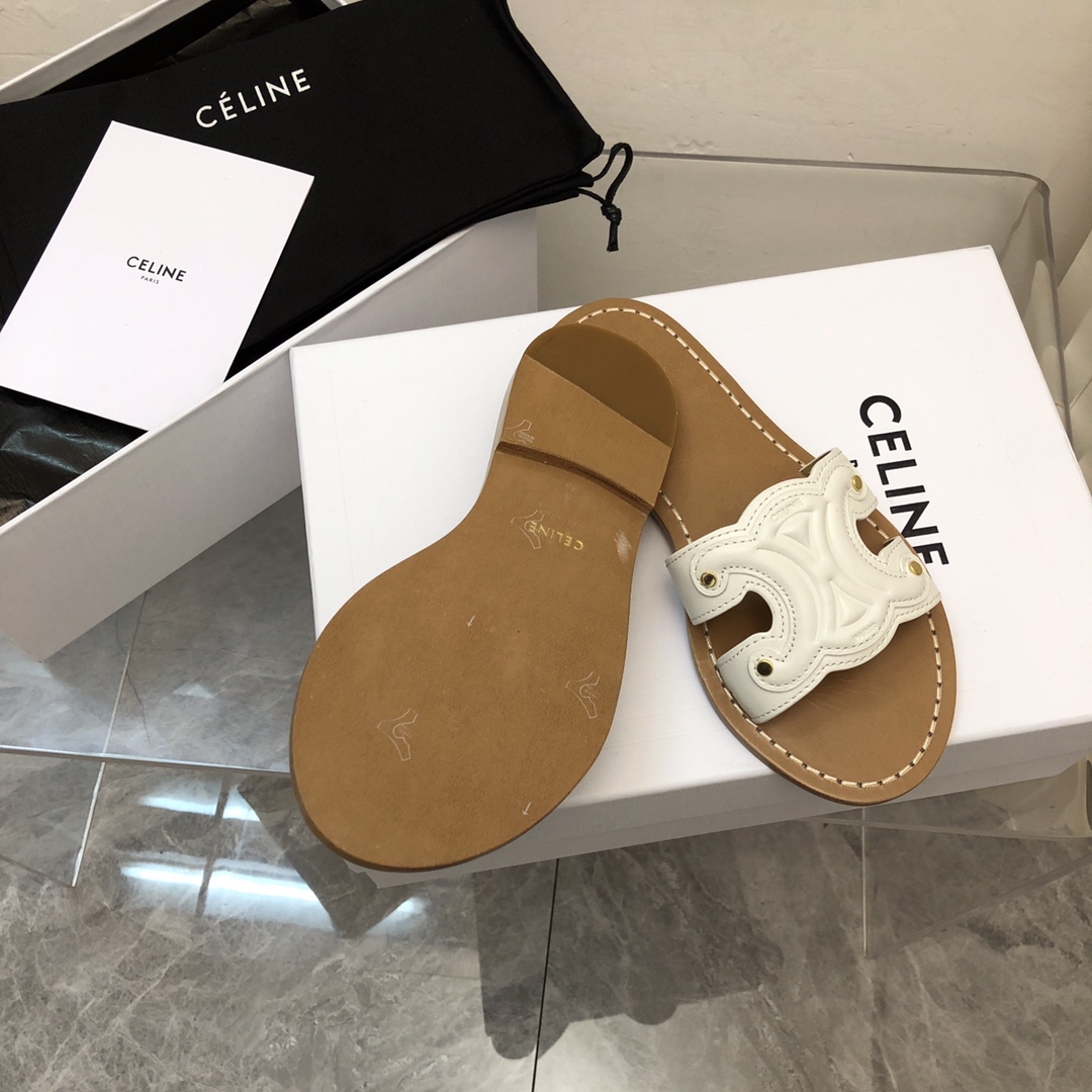 Celine Triomphe Mule In Calfskin - DopestKickz