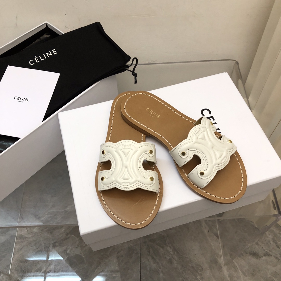 Celine Triomphe Mule In Calfskin - DopestKickz