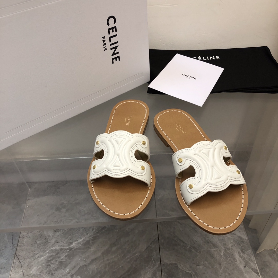 Celine Triomphe Mule In Calfskin - DopestKickz