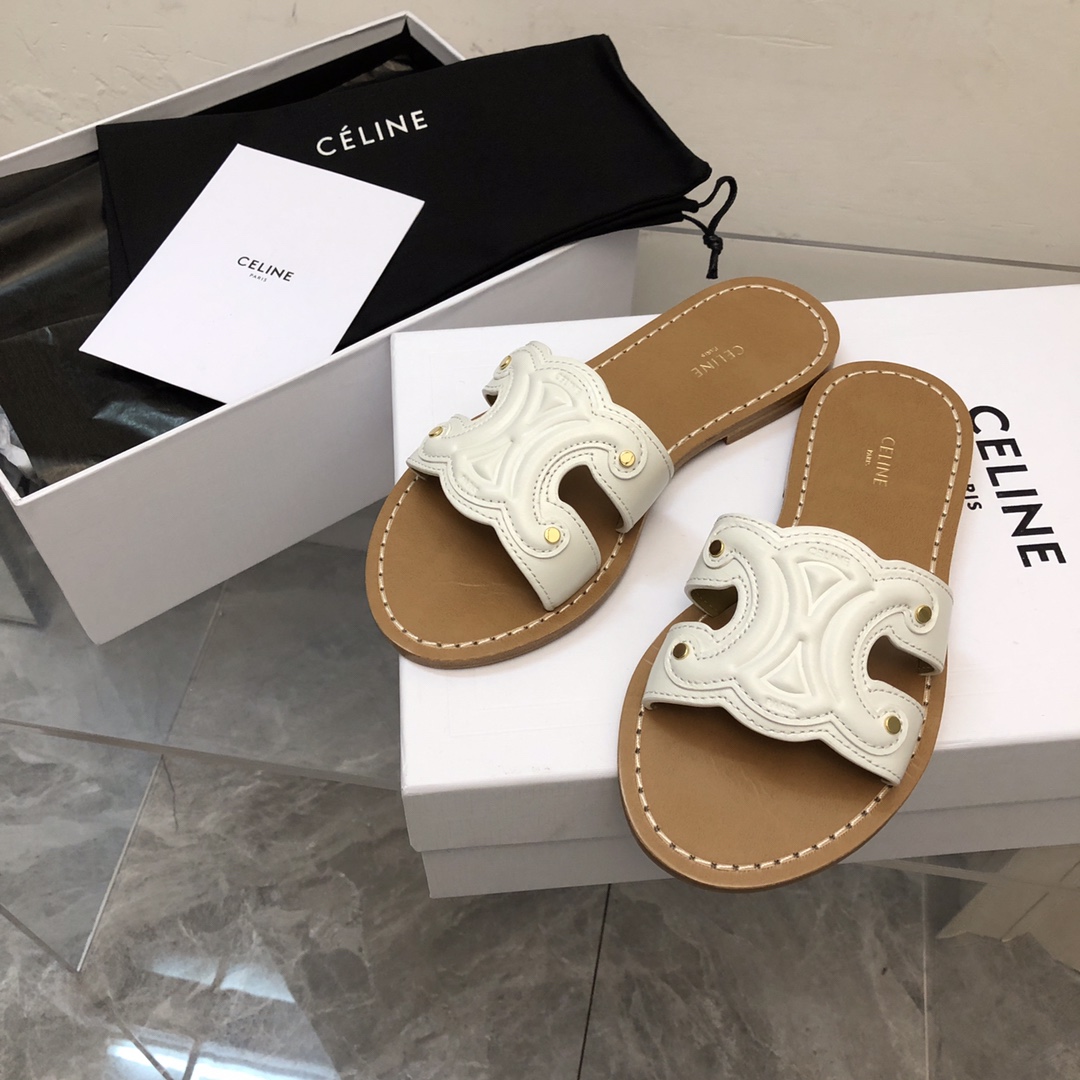 Celine Triomphe Mule In Calfskin - DopestKickz