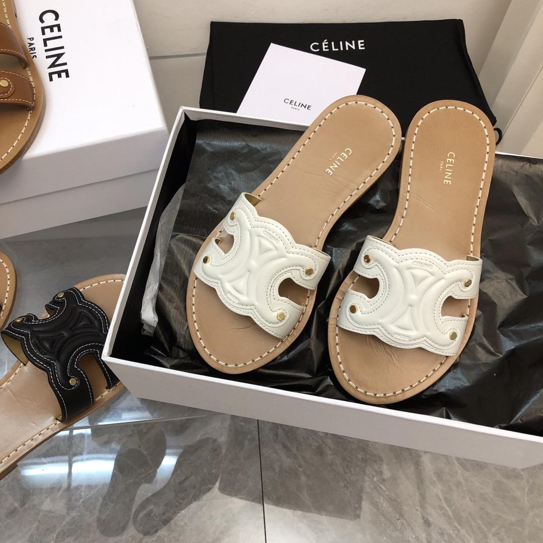Celine Triomphe Mule In Calfskin - DopestKickz