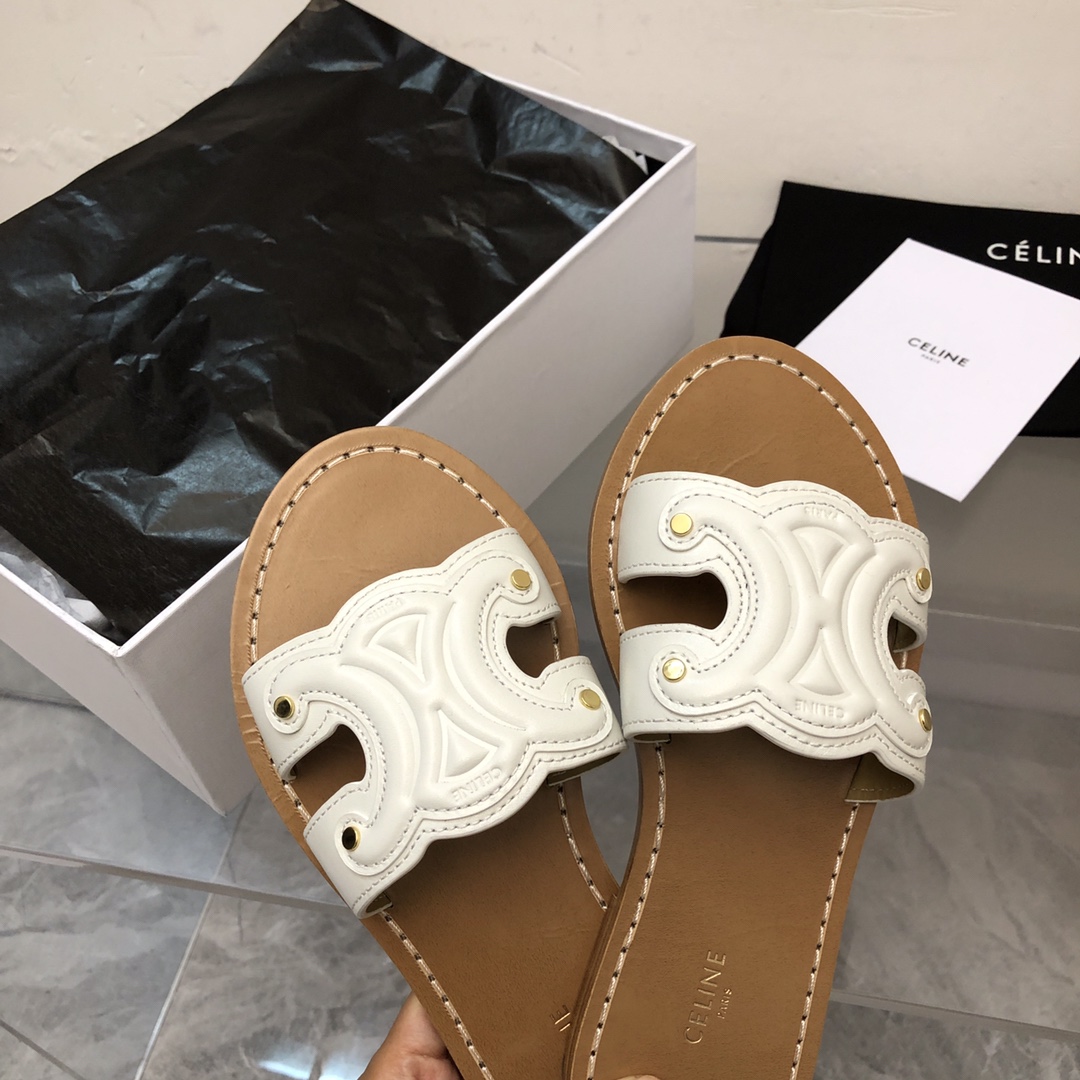 Celine Triomphe Mule In Calfskin - DopestKickz