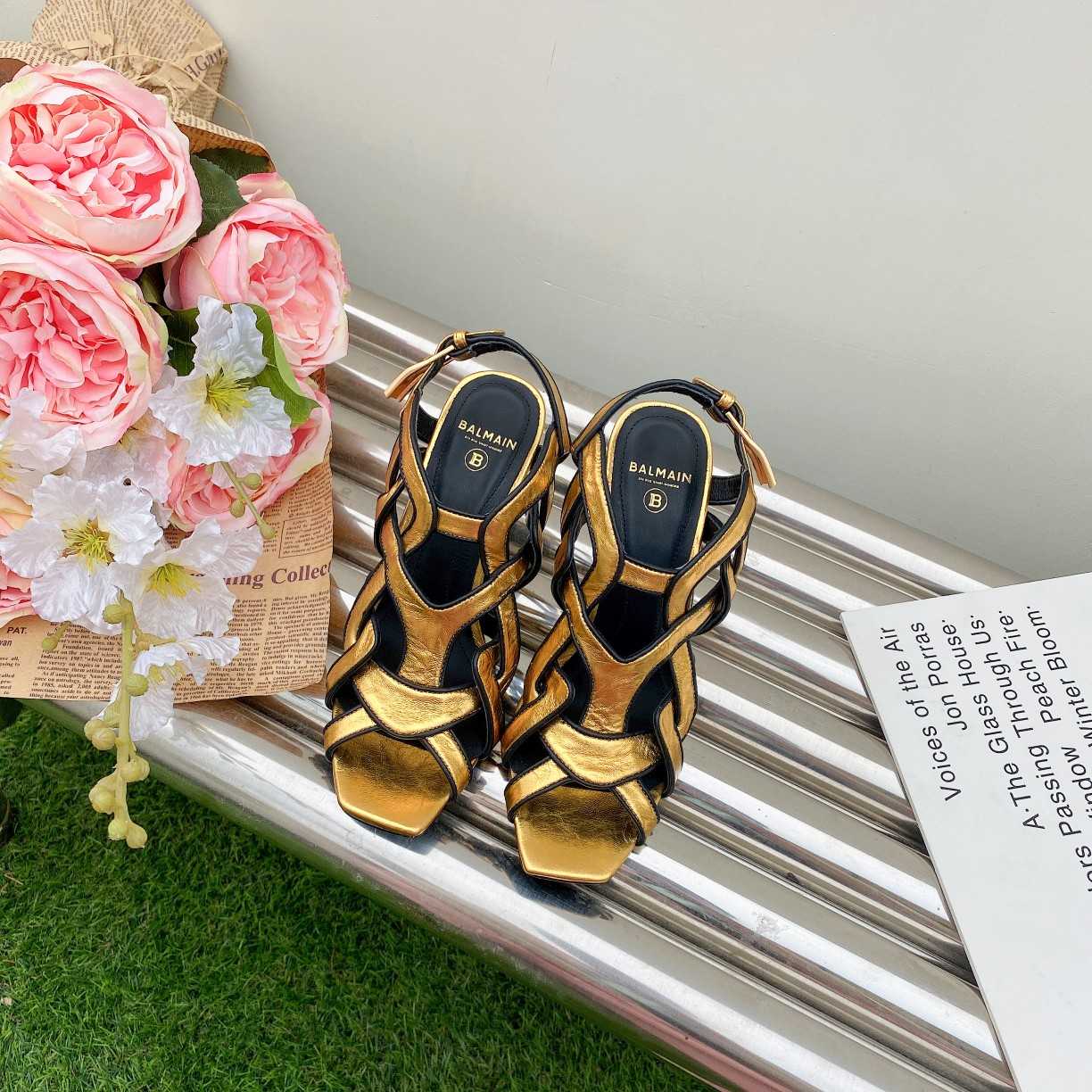 Balmain Suede Urania Sandals—Heel height：105mm - DopestKickz