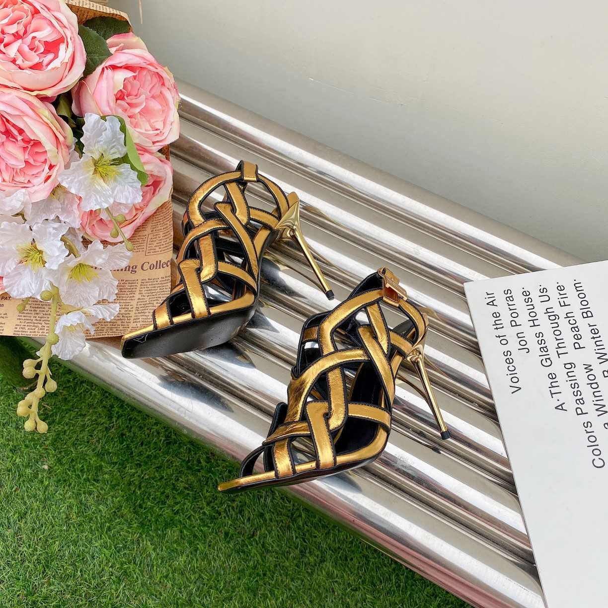 Balmain Suede Urania Sandals—Heel height：105mm - DopestKickz