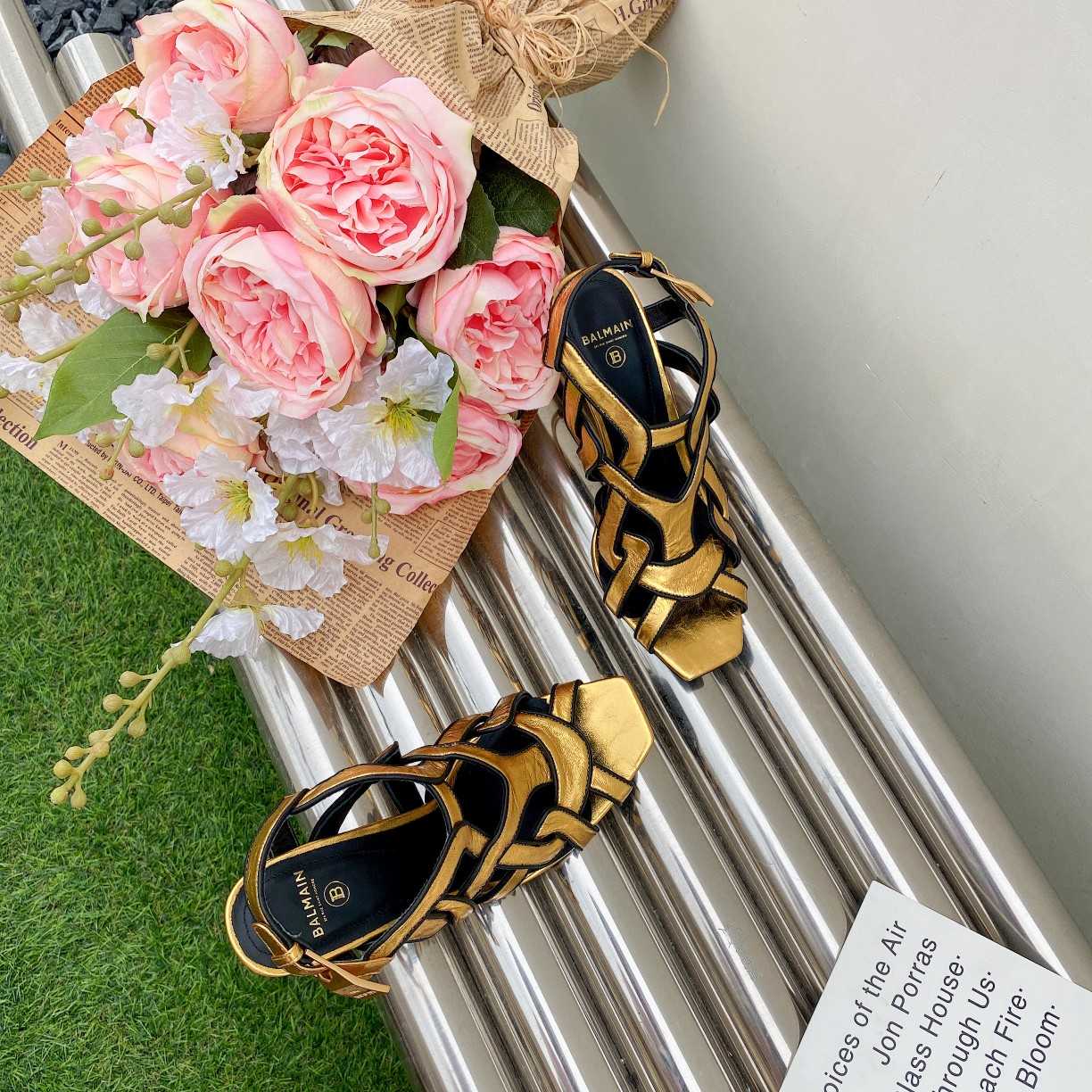 Balmain Suede Urania Sandals—Heel height：105mm - DopestKickz