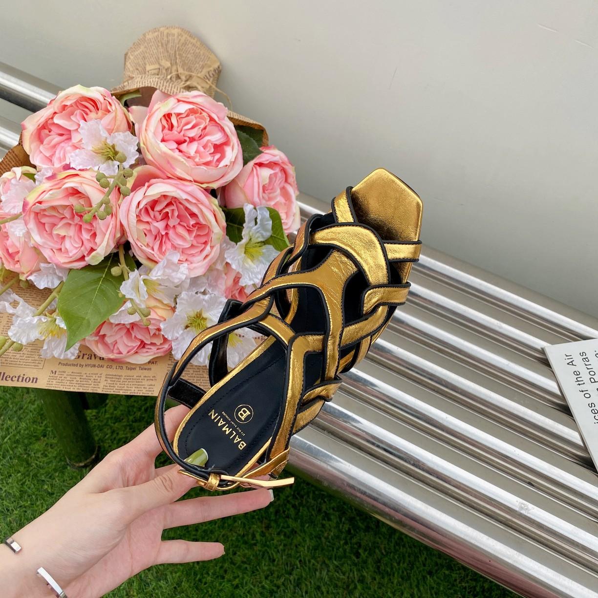 Balmain Suede Urania Sandals—Heel height：105mm - DopestKickz