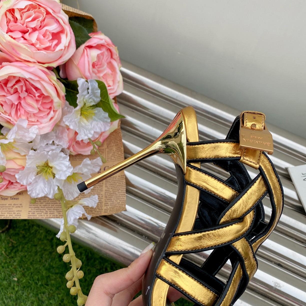 Balmain Suede Urania Sandals—Heel height：105mm - DopestKickz
