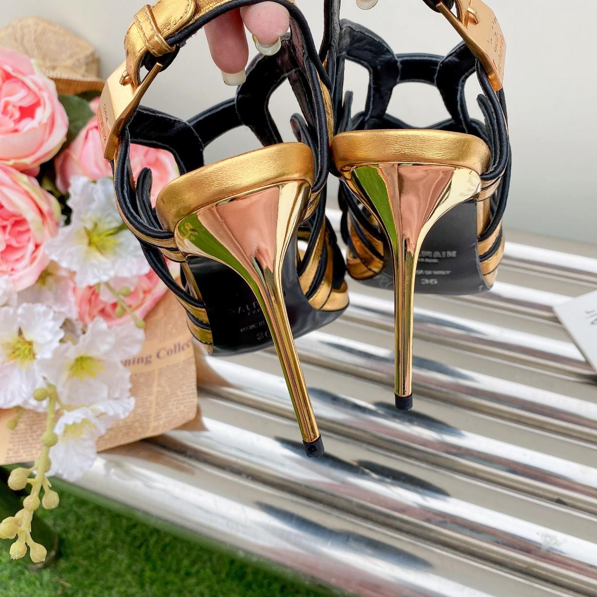 Balmain Suede Urania Sandals—Heel height：105mm - DopestKickz