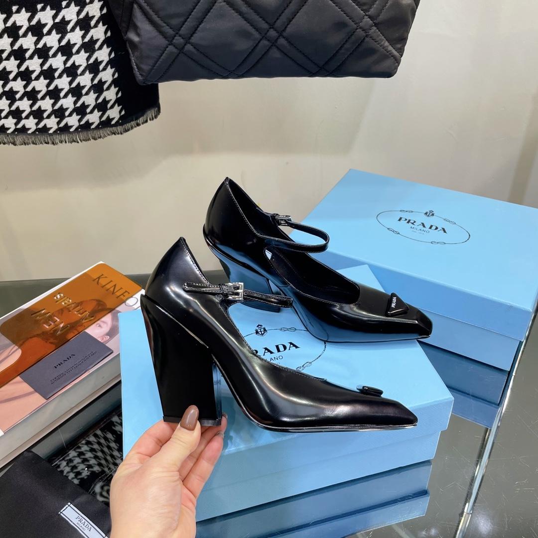 Prada Brushed Leather Pumps - DopestKickz