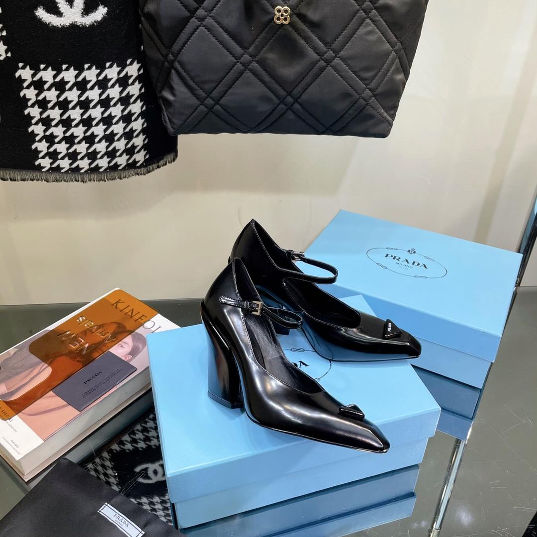 Prada Brushed Leather Pumps - DopestKickz