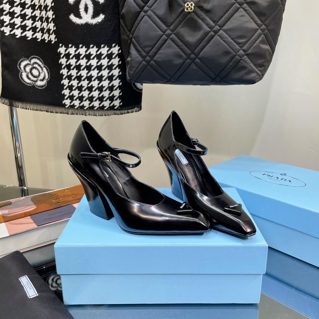 Prada Brushed Leather Pumps - DopestKickz