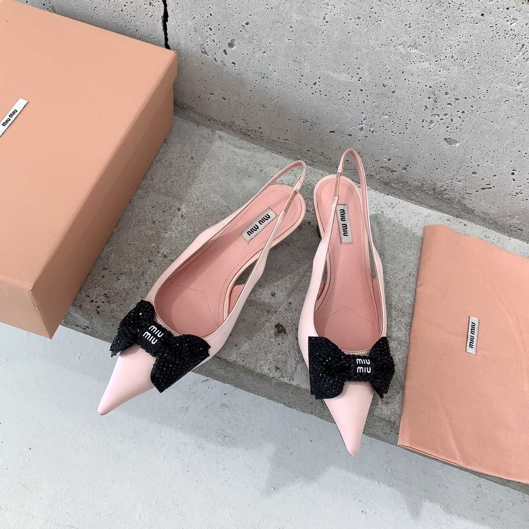 Miu Miu Satin Slingback Pumps - DopestKickz