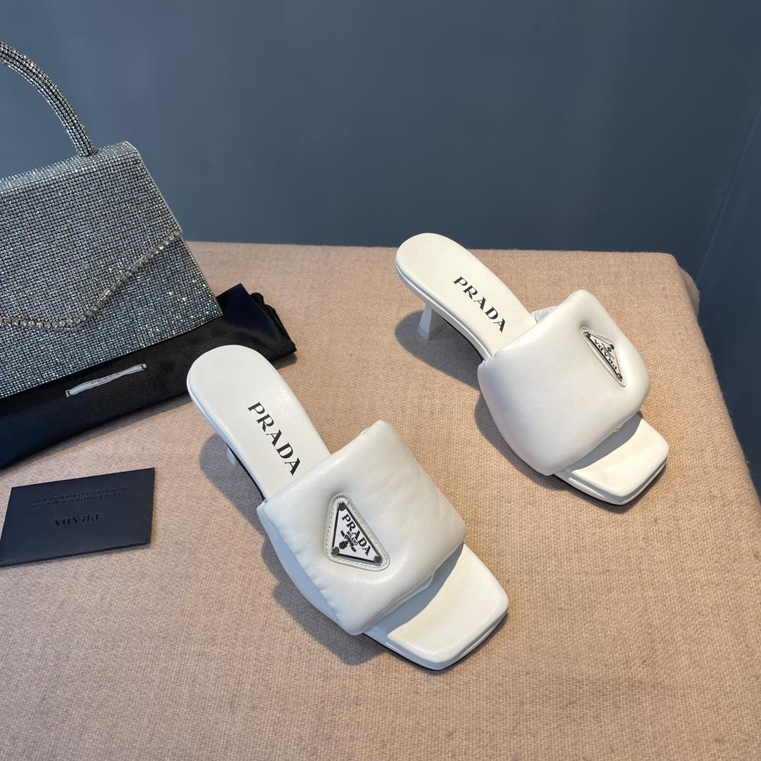 Prada Soft Padded Nappa Sandals - DopestKickz