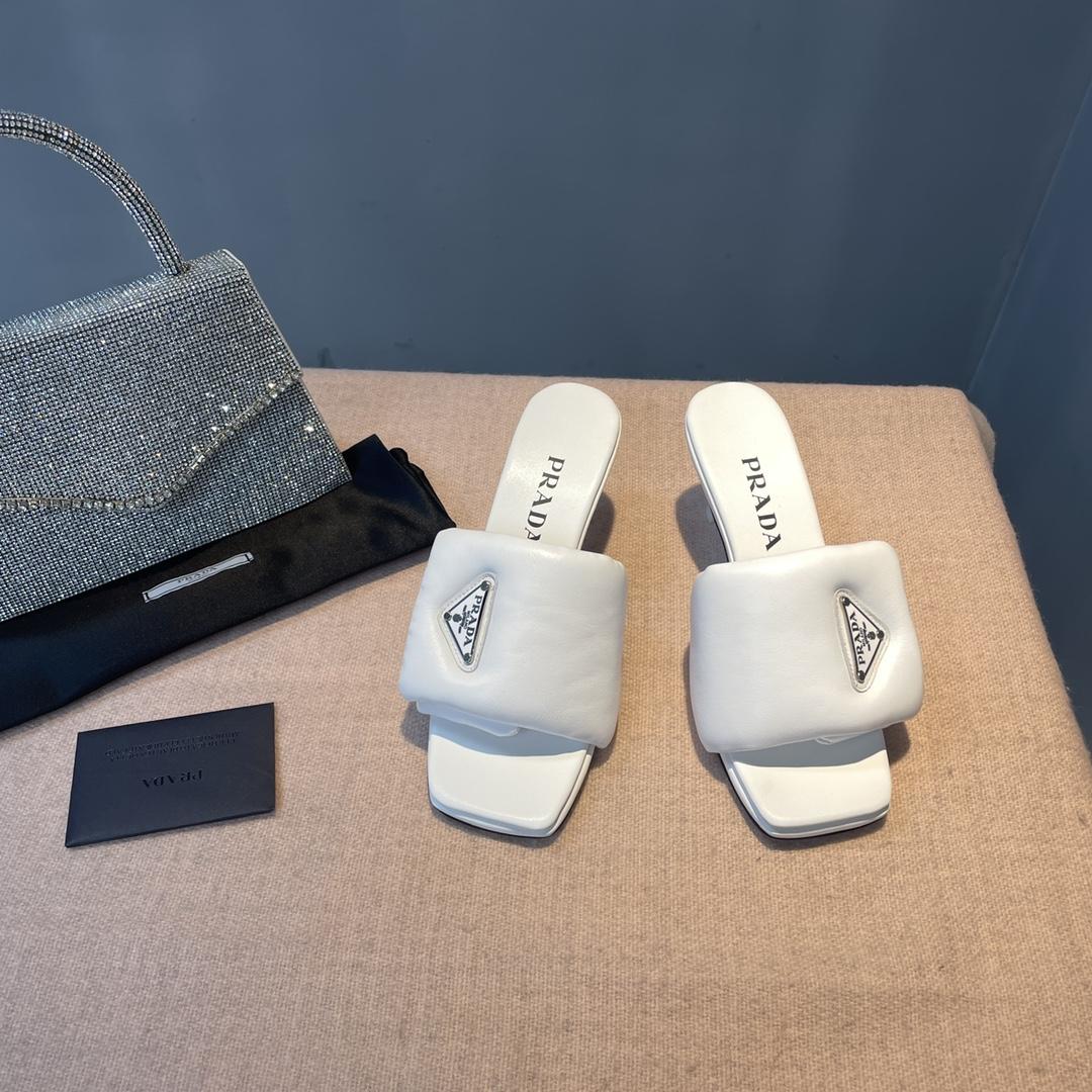 Prada Soft Padded Nappa Sandals - DopestKickz