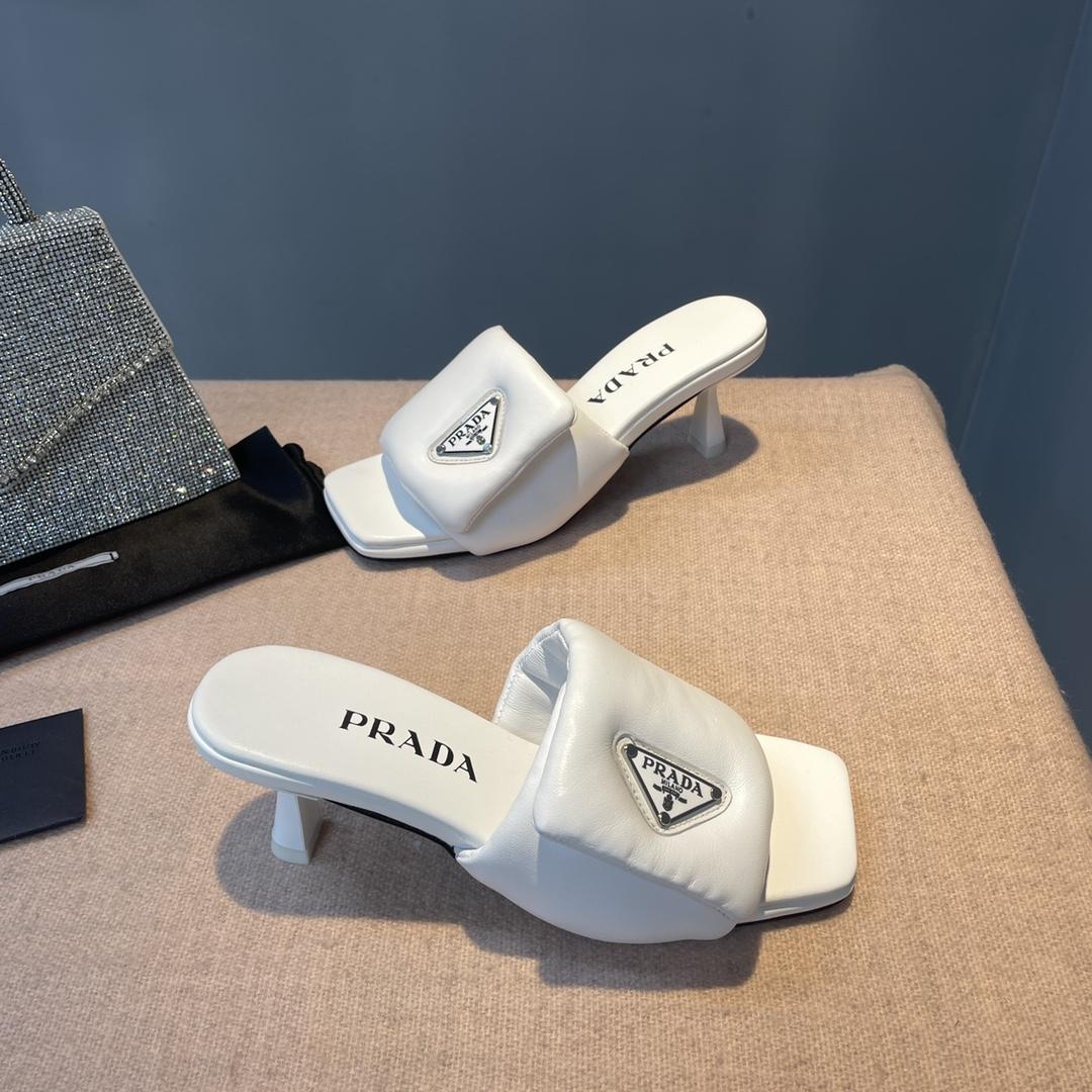 Prada Soft Padded Nappa Sandals - DopestKickz