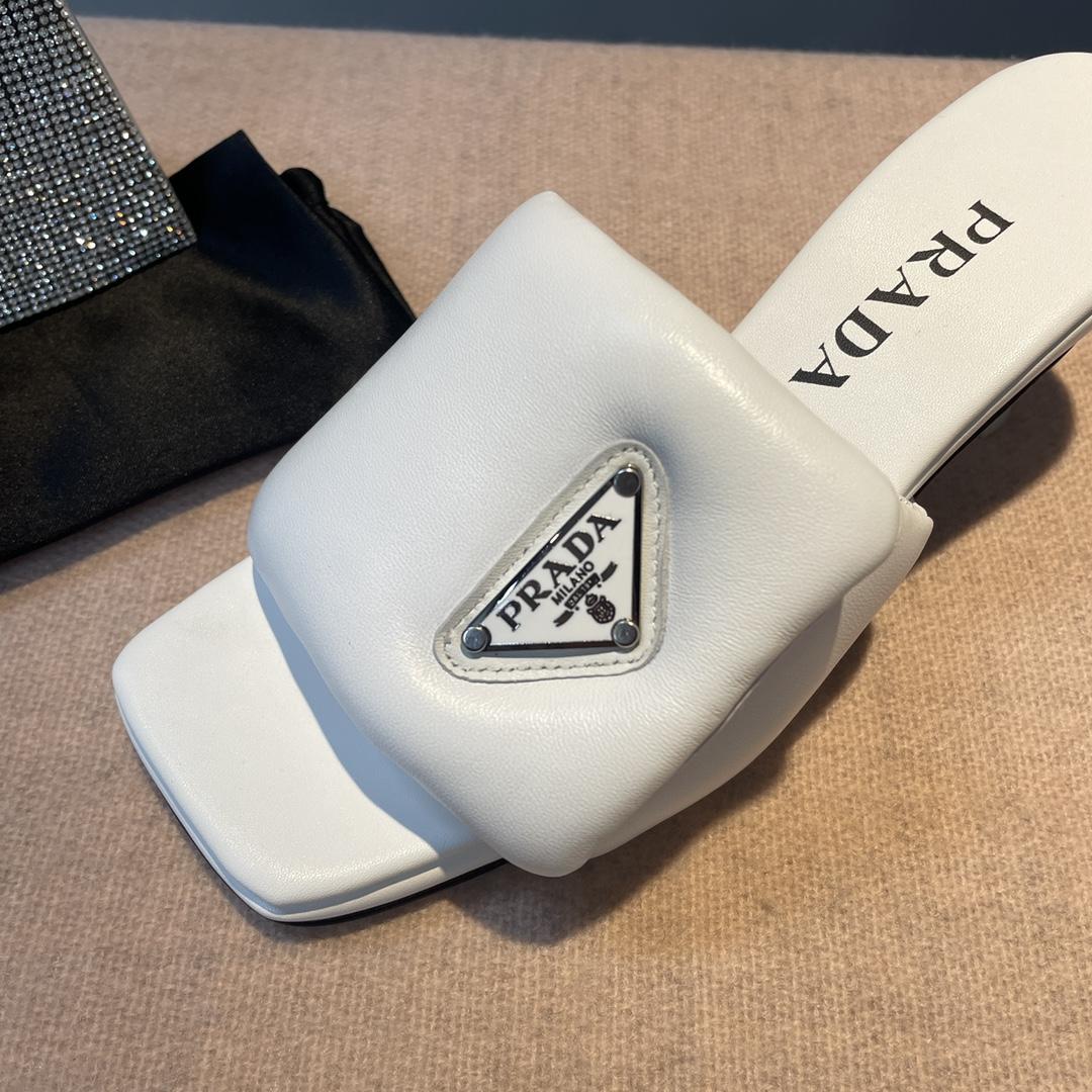 Prada Soft Padded Nappa Sandals - DopestKickz