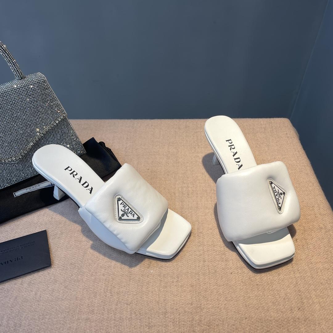 Prada Soft Padded Nappa Sandals - DopestKickz