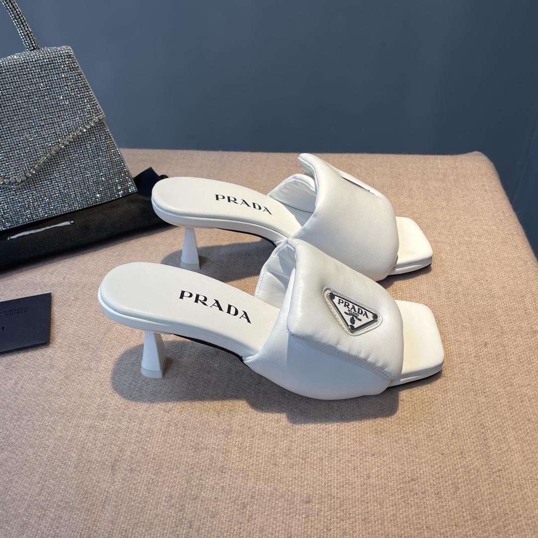 Prada Soft Padded Nappa Sandals - DopestKickz