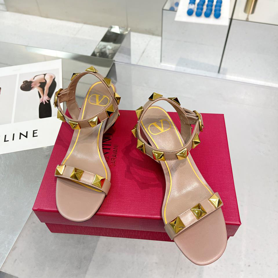 Valenti Roman Stud Calfskin Sandal   60mm - DopestKickz
