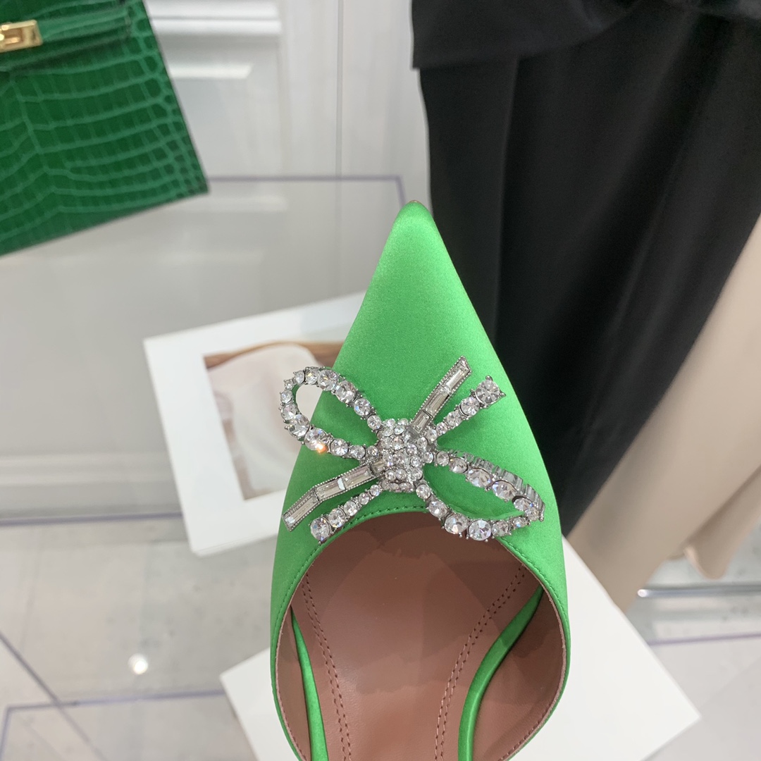 Amina Muaddi Leathre Heels - DopestKickz