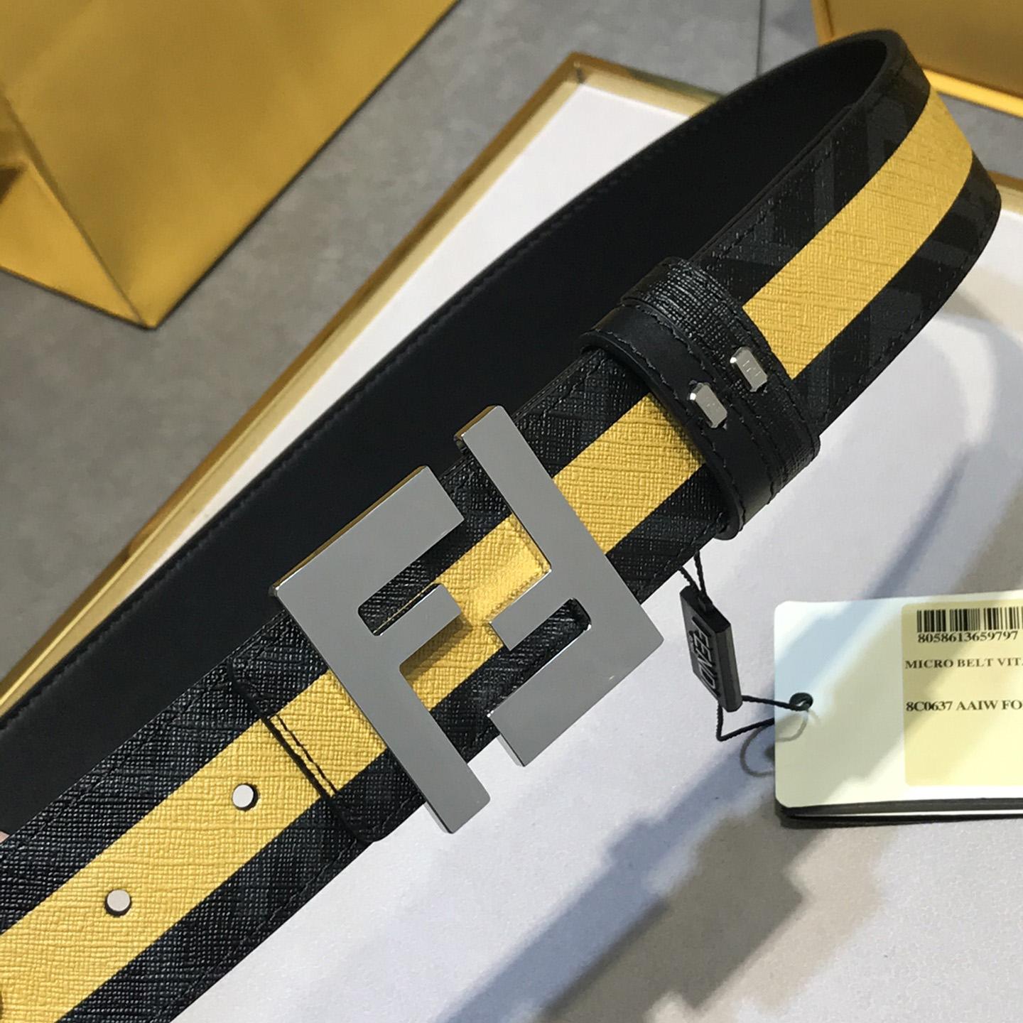 Fendi Black Reversible Leather Belt - DopestKickz