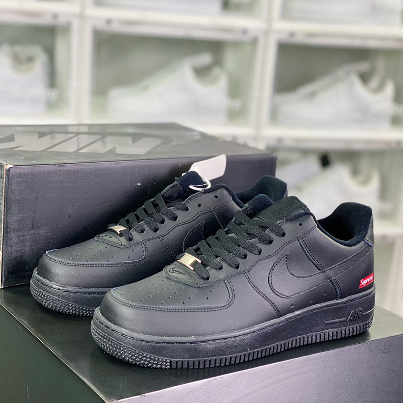 Supreme x Nike Air Force 1 Low 2020"Black"Sneaker    CU9225-001 - DopestKickz