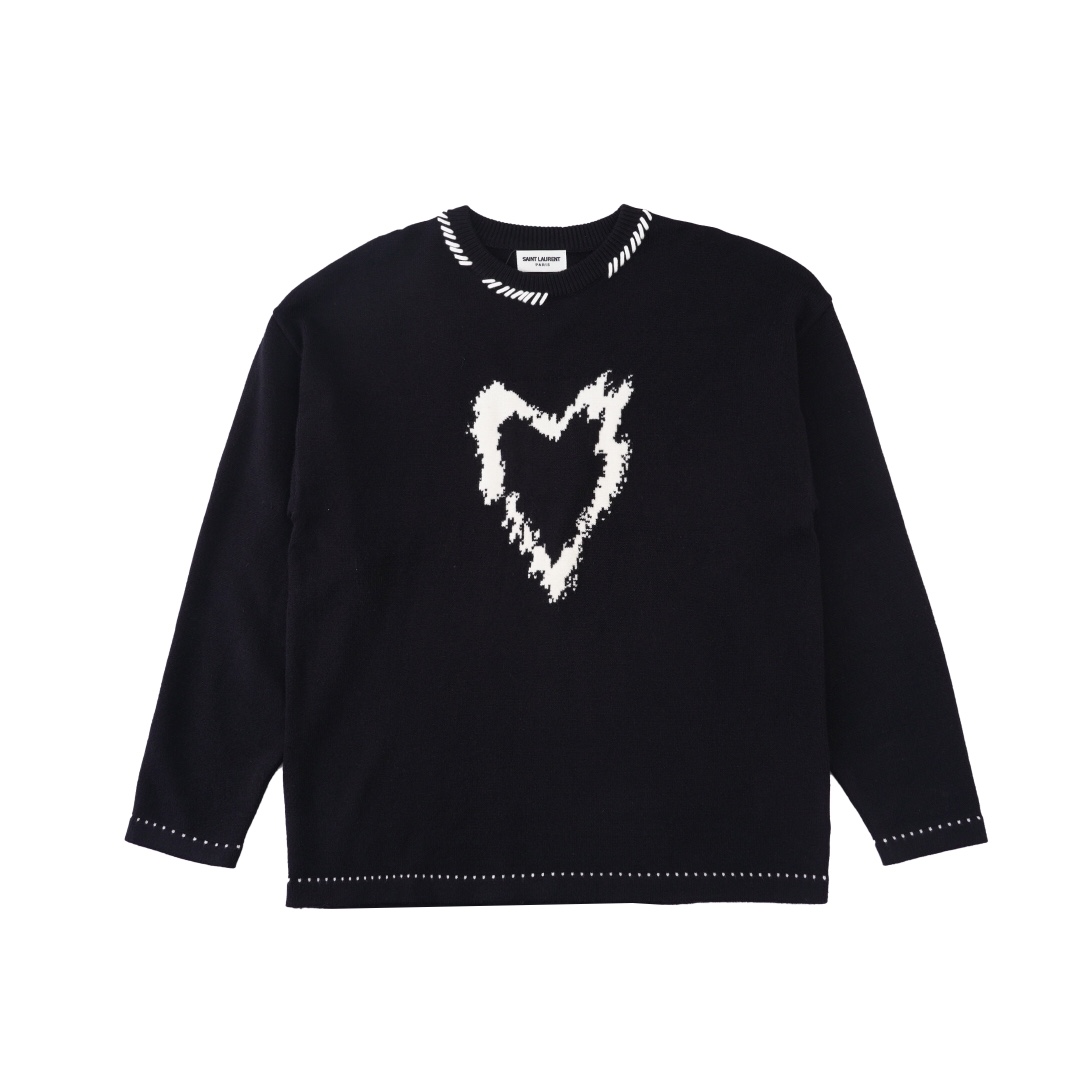Saint Laurent Heart Sweater - DopestKickz
