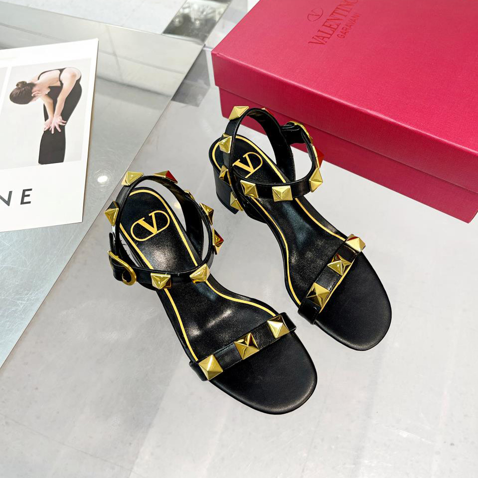 Valenti Roman Stud Calfskin Sandal   60mm - DopestKickz