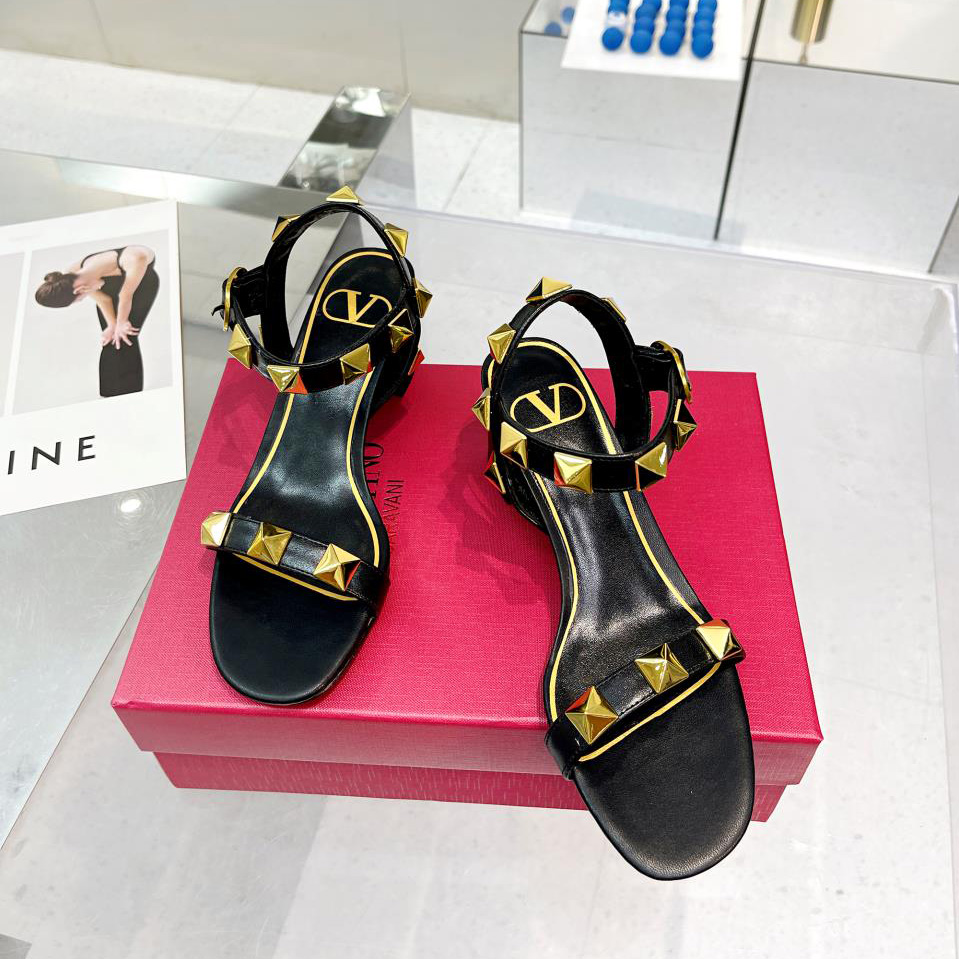 Valenti Roman Stud Calfskin Sandal   60mm - DopestKickz