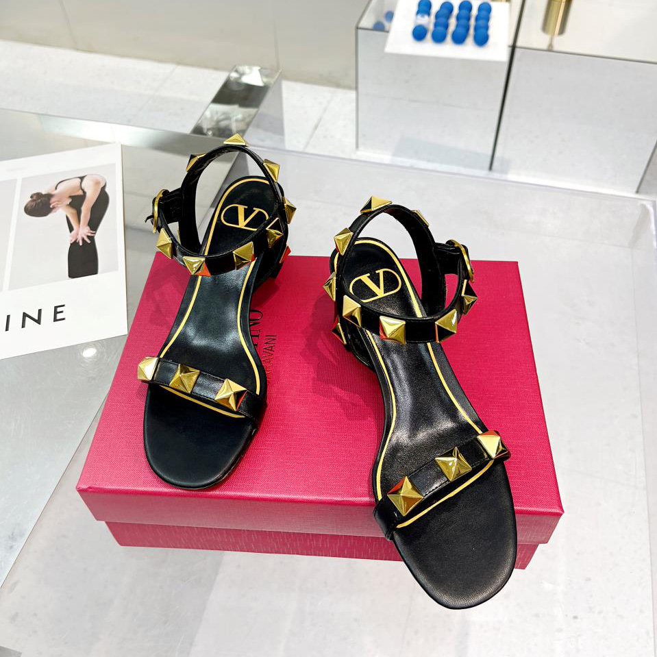 Valenti Roman Stud Calfskin Sandal   60mm - DopestKickz