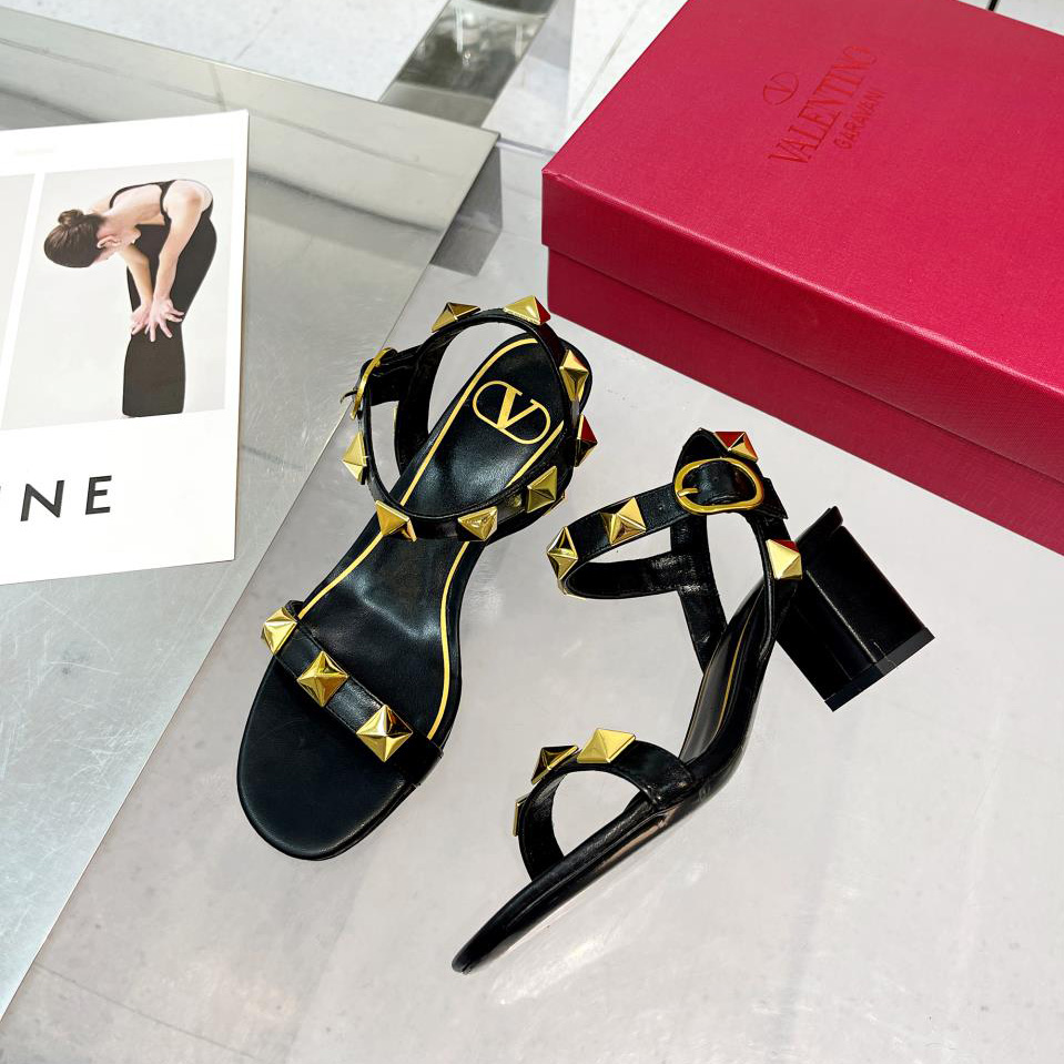 Valenti Roman Stud Calfskin Sandal   60mm - DopestKickz