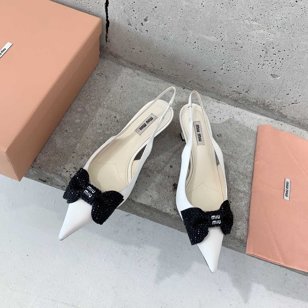 Miu Miu Satin Slingback Pumps - DopestKickz