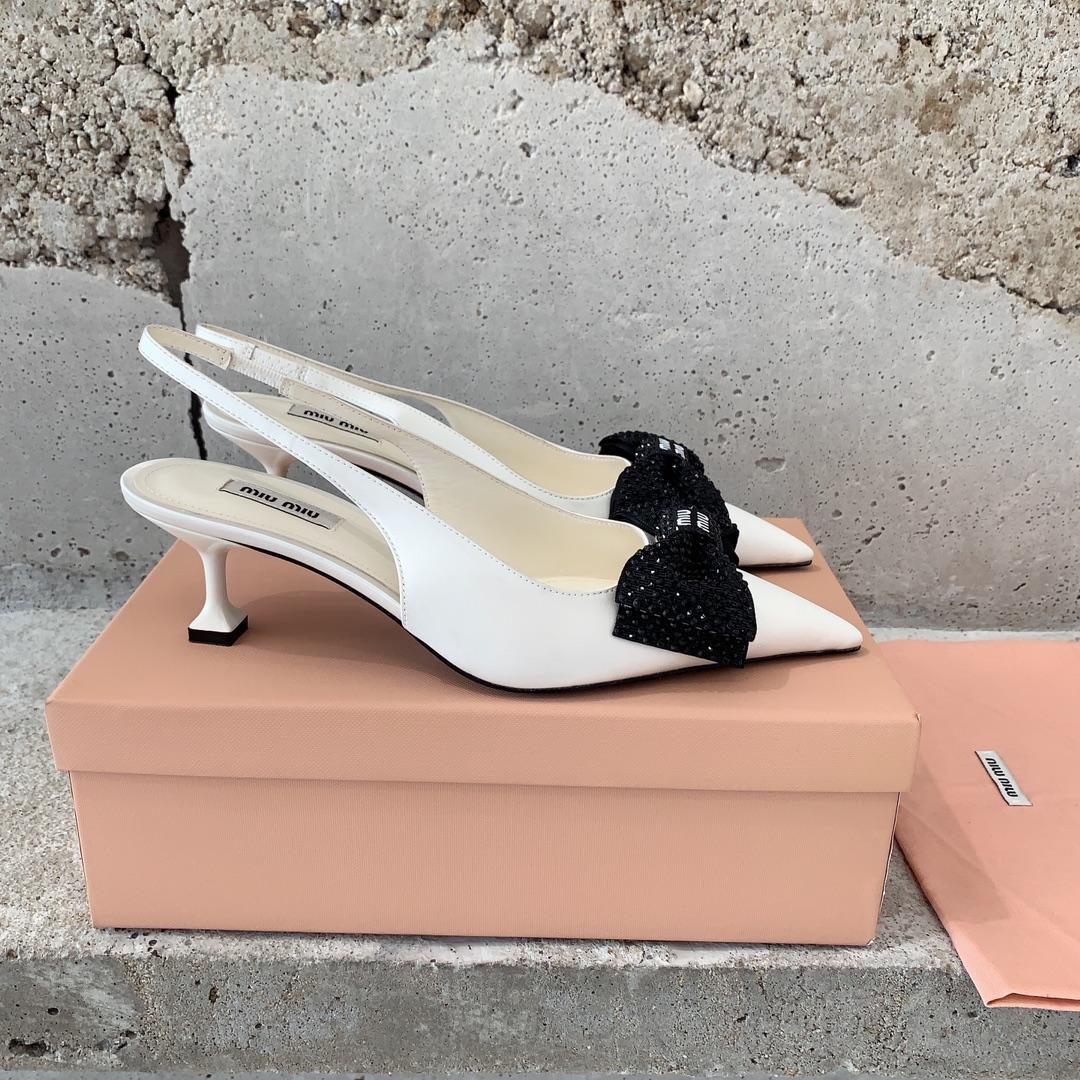 Miu Miu Satin Slingback Pumps - DopestKickz