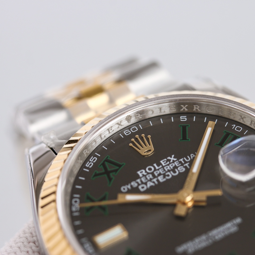 Rolex Datejust Oystersteel Steel Yellow Gold Dark Grey Dial Jubilee - DopestKickz