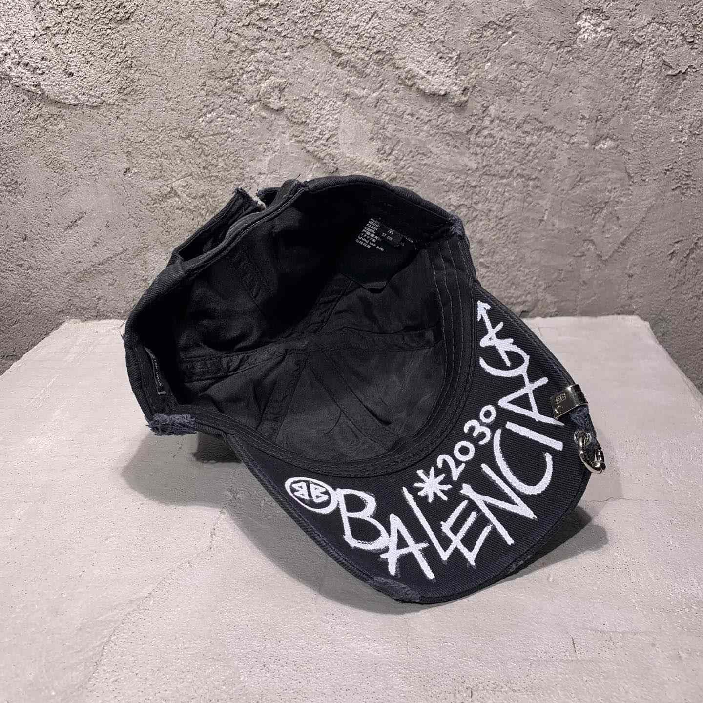 Balenciaga Cap Destroyed Piercing - DopestKickz