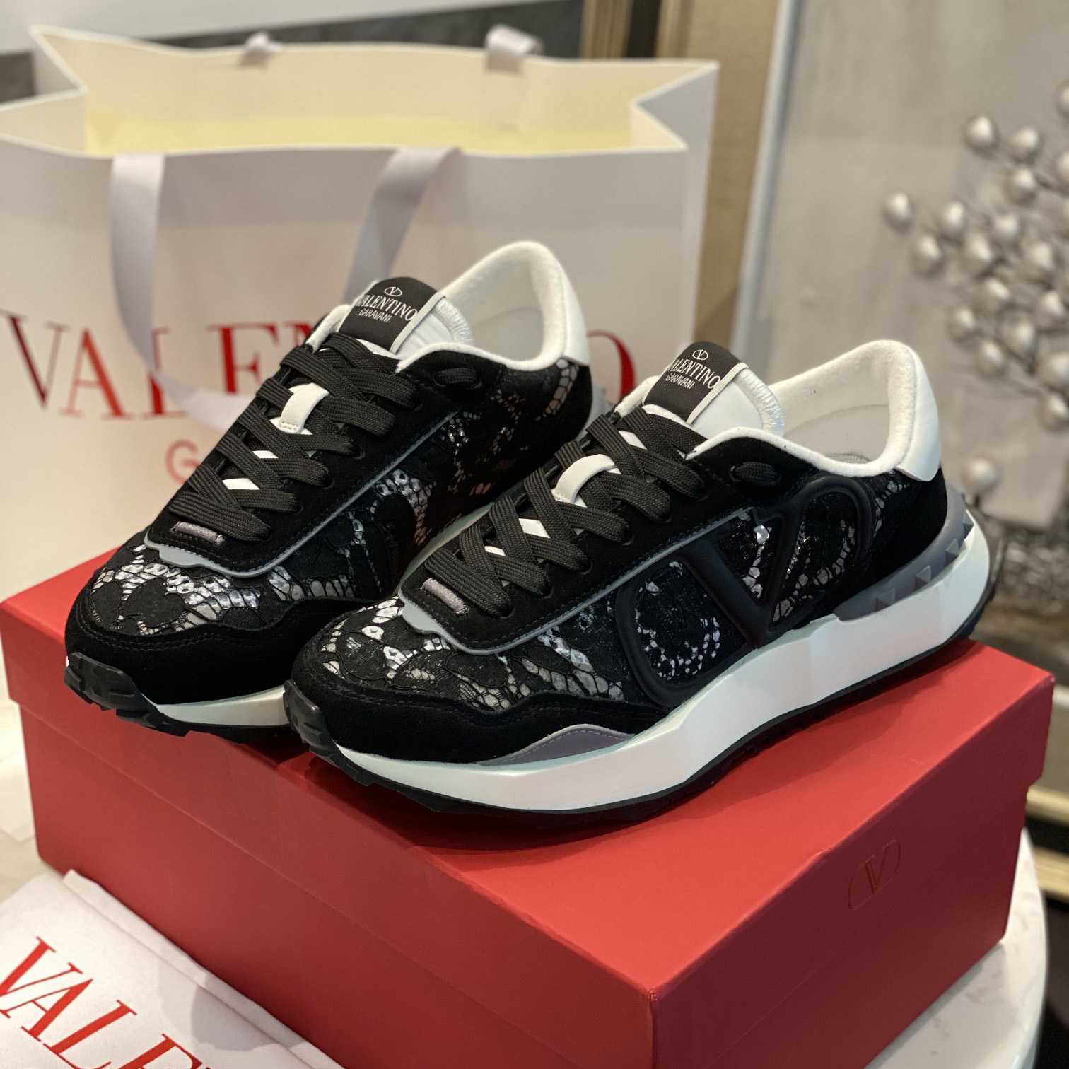 Valenti Lace And Mesh Lacerunner Sneaker  - DopestKickz