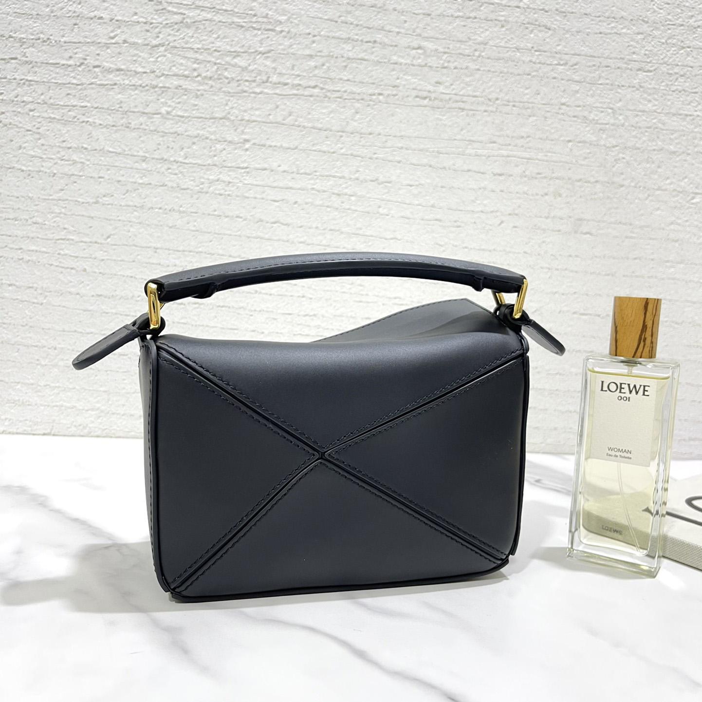 Loewe Calcifer Mini Puzzle Bag In Satin Calfskin And Crystal - DopestKickz