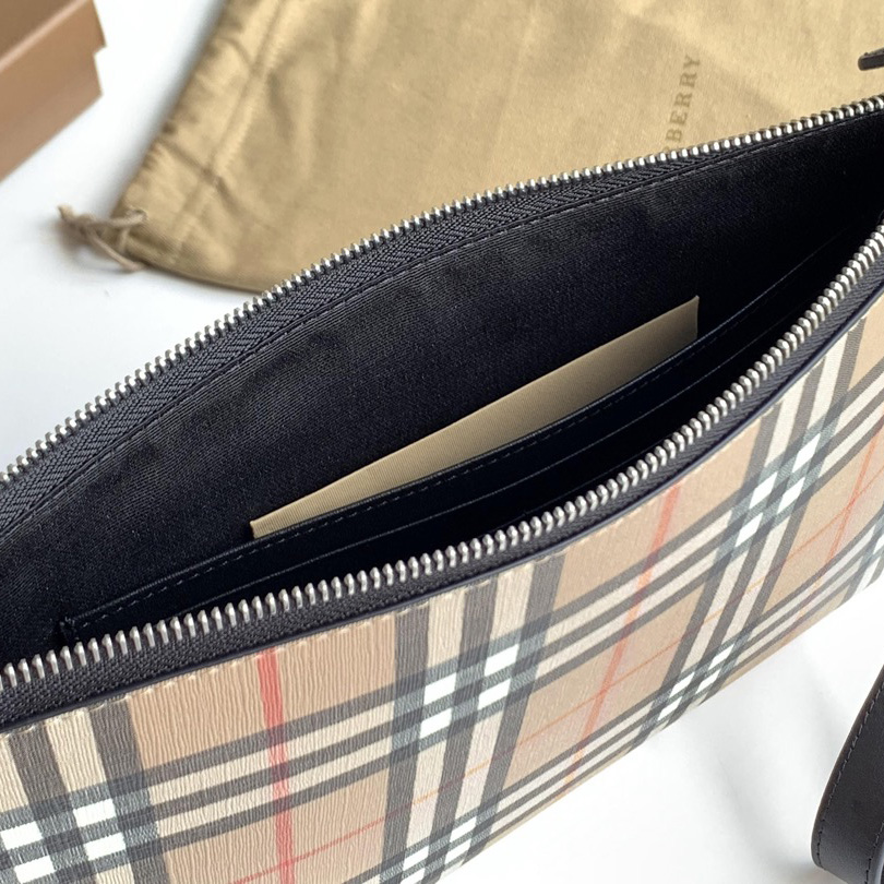 Burberry Vintage Check Canvas Zip Pouch(30cm*19.5cm) - DopestKickz