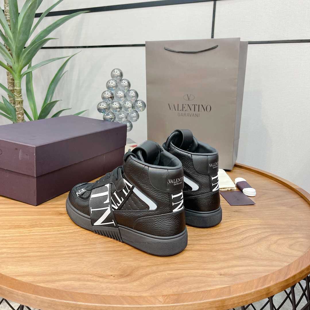 Valenti Mid-top Calfskin VL7N Sneaker With Bands - DopestKickz