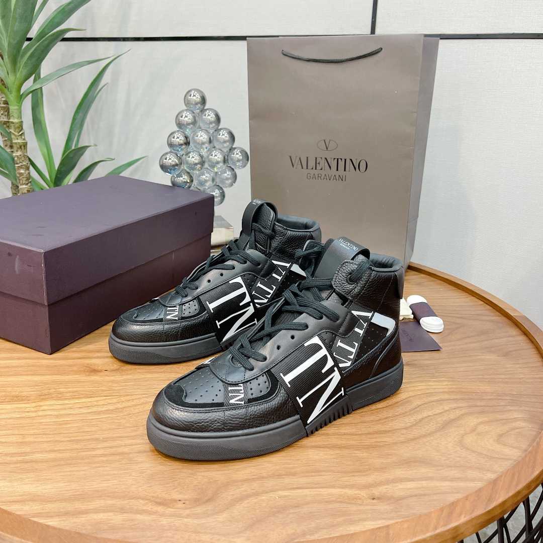 Valenti Mid-top Calfskin VL7N Sneaker With Bands - DopestKickz