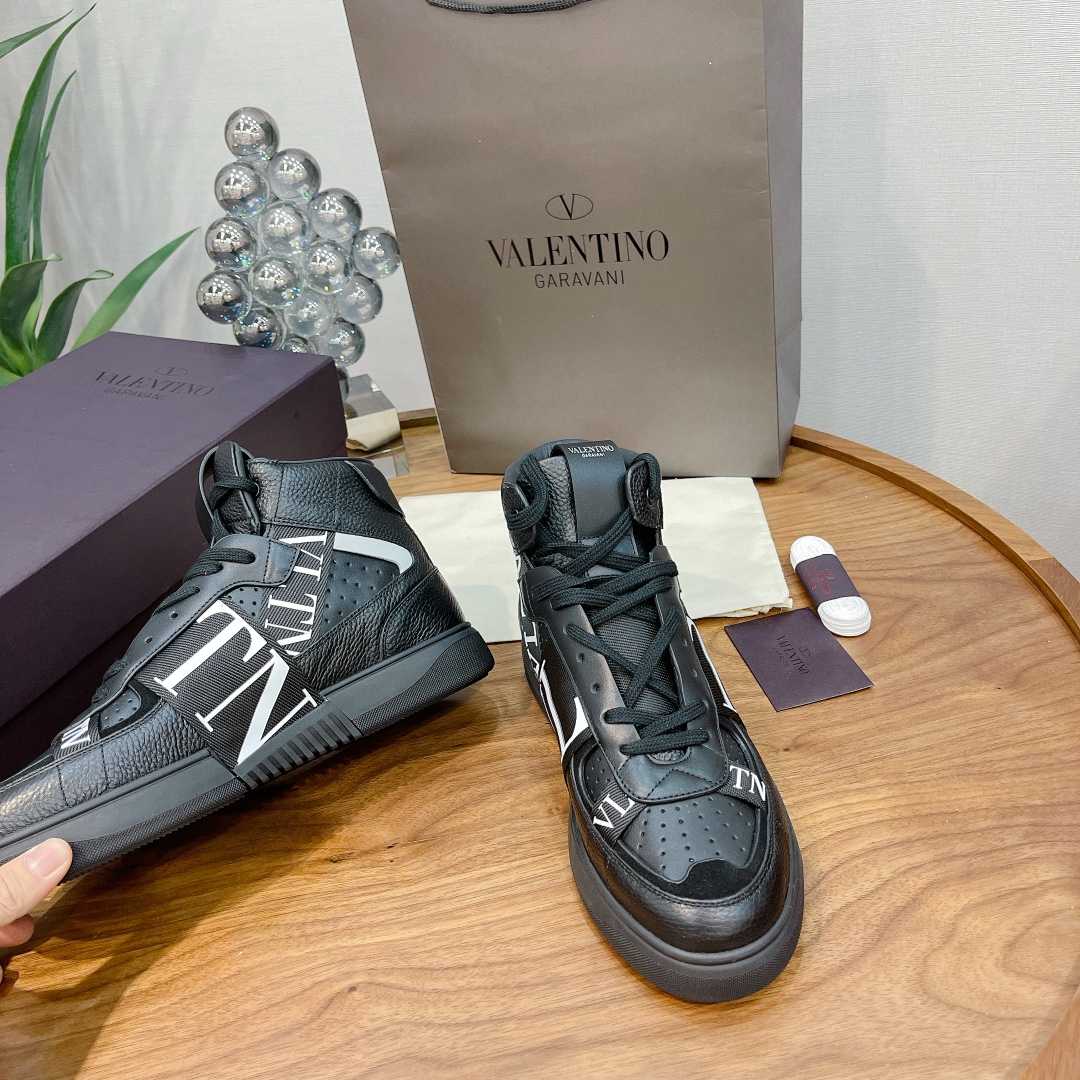 Valenti Mid-top Calfskin VL7N Sneaker With Bands - DopestKickz